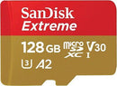 Sandisk 128GB Extreme MiroSDXC Card U3, V30, A2, 190MB/s
