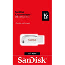 Sandisk 16gb Cruzer Blade USB Flash Drive- White