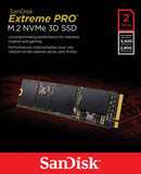 Sandisk 2TB Extreme Pro M.2 NVMe 3D SSD Drive