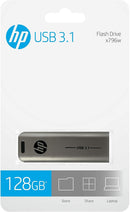 HP 128GB USB 3.1 Flash Drive, Metal Housing, x796w