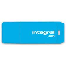 Integral 64GB Neon Blue USB Flash Drive