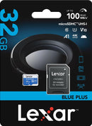 Lexar Blue Plus 32GB MicroSD card with Adapter, A1, V10