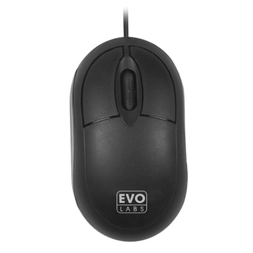 Evo Labs USB Optical Mini Mouse, Black