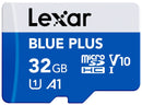 Lexar Blue Plus 32GB MicroSD card with Adapter, A1, V10