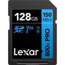 Lexar High Performance 800X Pro 128GB SDXC Card, V30, 150MB/s