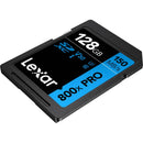 Lexar High Performance 800X Pro 128GB SDXC Card, V30, 150MB/s