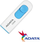 Adata C008  16GB Sliding USB Connector USB2.0 USB Drive, Blue/White