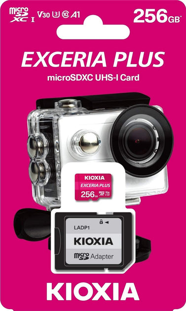 Kioxia Exceria Plus 256GB MicroSDXC card, V30, U3, A1, 100MB/s