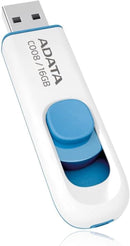 Adata C008  16GB Sliding USB Connector USB2.0 USB Drive, Blue/White
