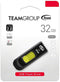Teamgroup 32GB C141 Capless Retractable Black/Yellow USB Drive