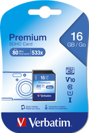 Verbatim Premium 16GB SDHC Card, V10, Class 10