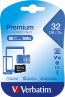Verbatim Premium 32GB MicroSDHC , 90MB/s Read, 600X, V10