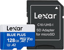 Lexar Blue Plus 128GB MicroSD card with Adapter, A1, V10