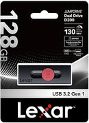 Lexar 128GB JumpDrive D300 Dual Drive Type A and Type C, USB3.2