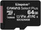 Kingston Canvas Select Plus 64GB MicroSDXC card 100MB/s Card only