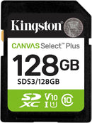 Kingston Canvas Select Plus GEN3 128GB SDXC Card 150MB/s, V30