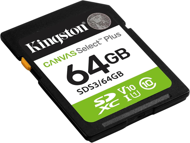 Kingston Canvas Select Plus GEN3 64GB SDXC Card 100MB/s, V30