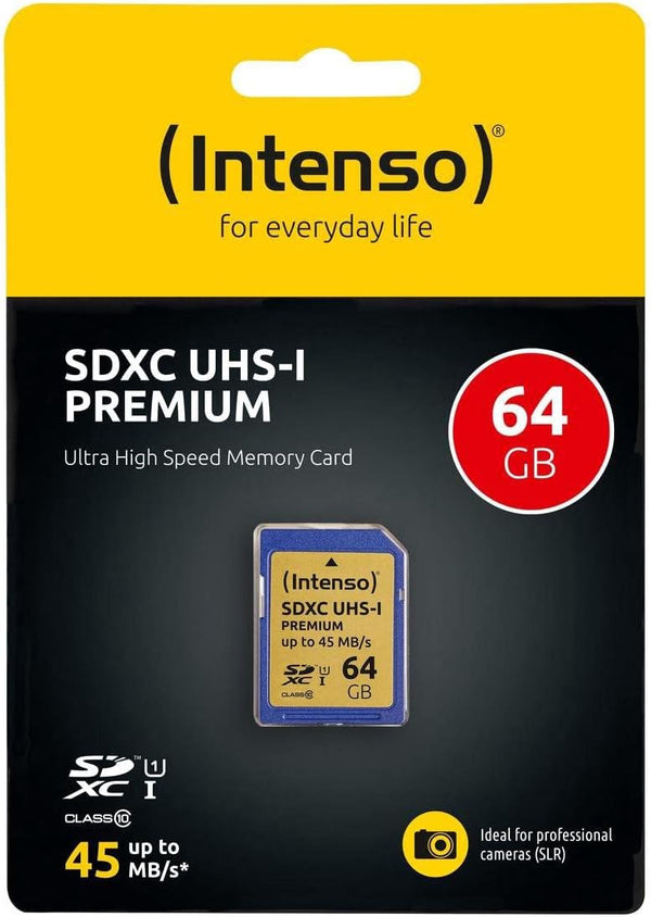 Intenso Premium 64GB SDXC Card, Class 10