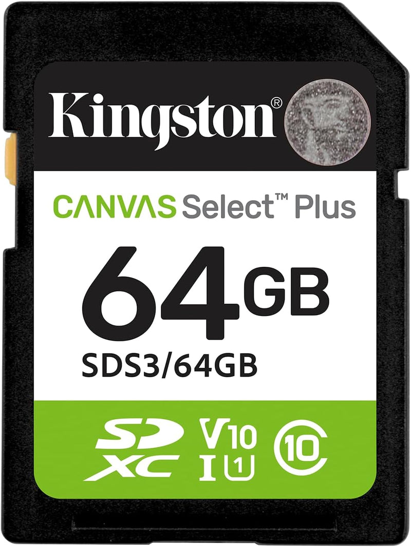 Kingston Canvas Select Plus GEN3 64GB SDXC Card 100MB/s, V30
