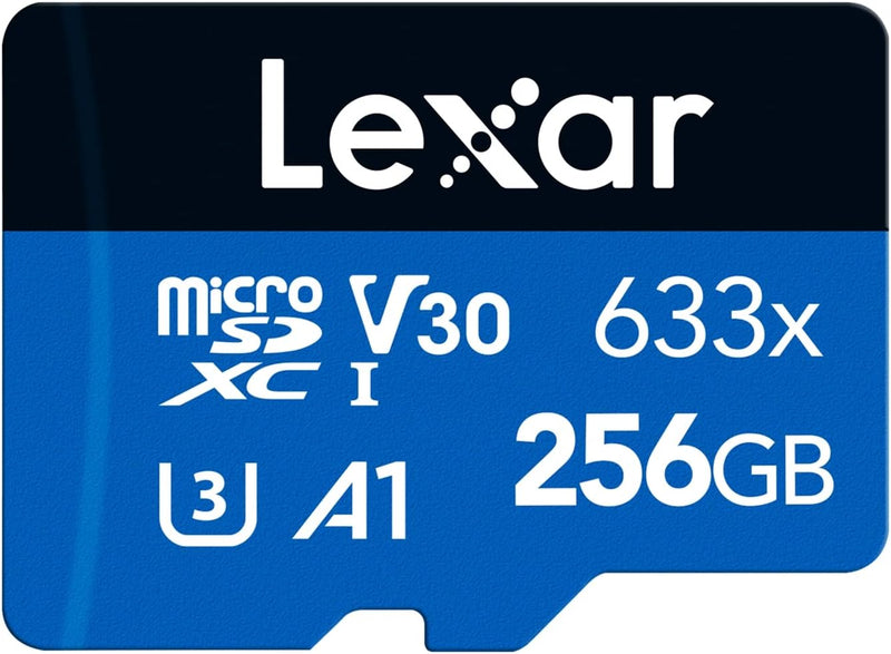 Lexar High-Performance 256GB MicroSDXC, U3, V30, A1, 95MB/s
