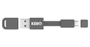 Kero Nomad Cable 3" Portable Micro USB to USB, Black