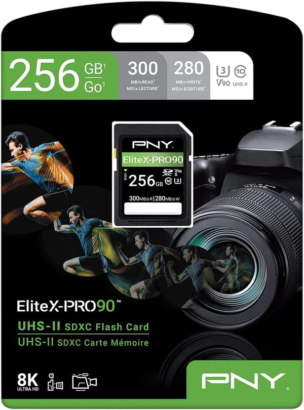 PNY 256GB Elite X Pro 90 UHS-II SDXC Card, V90, U3