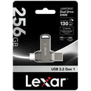 Lexar 256GB JumpDrive D400 Dual Drive Type A and Type C, USB3.2