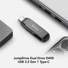 Lexar 256GB JumpDrive D400 Dual Drive Type A and Type C, USB3.2