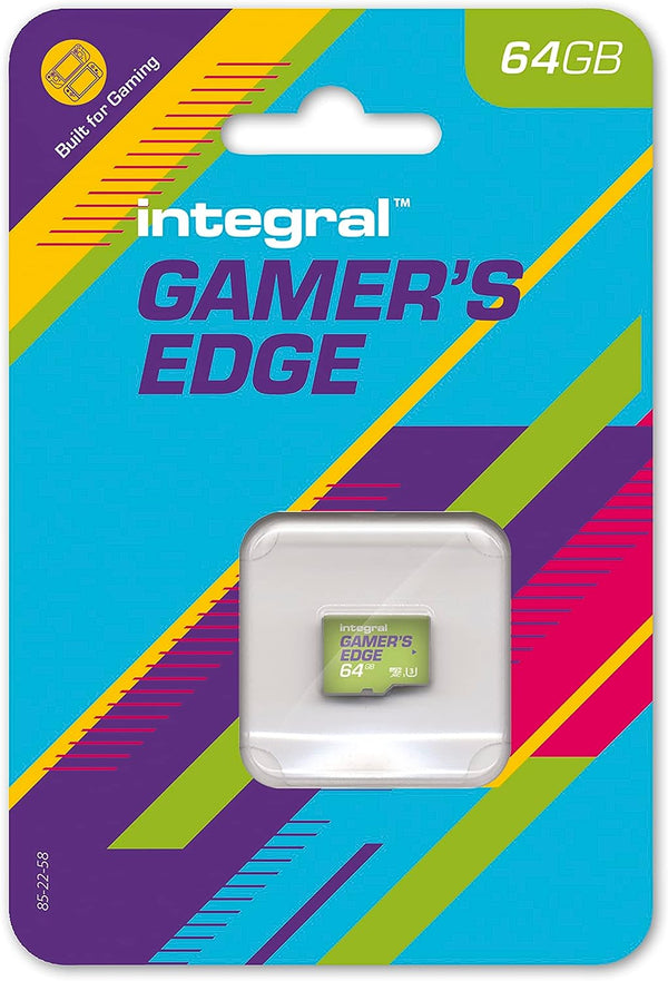 Integral Gamer's Edge 64GB MicroSD SDXC card, V30, U3, A1