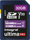 Integral Ultima Pro 32GB SDXC Card, U3, V30, 180MB/s