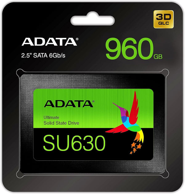 ADATA 960GB SU630 Ultimate SSD Drive, 3D QLC, 2.5", SATA 6Gb/s