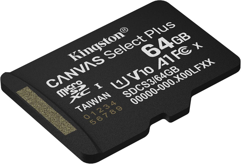 Kingston Canvas Select Plus Gen3 64GB MicroSDXC card 100MB/s Card Only