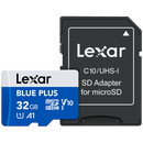 Lexar Blue Plus 32GB MicroSD card with Adapter, A1, V10