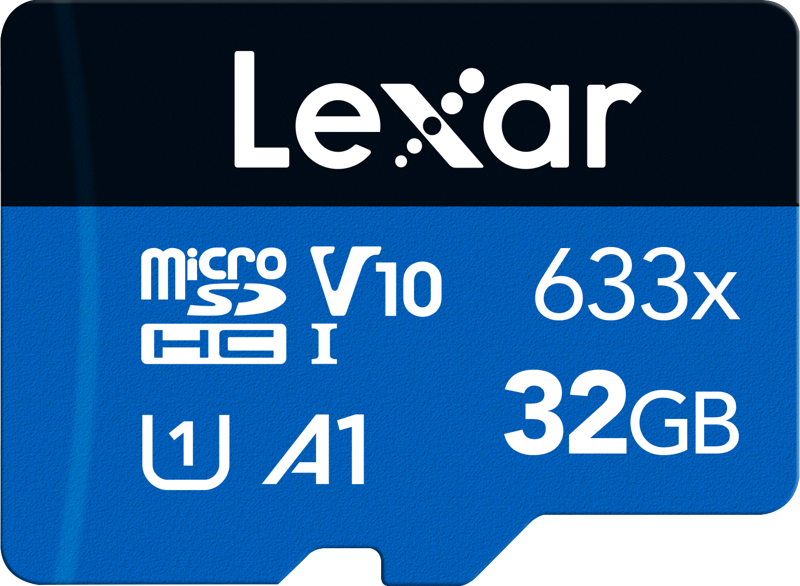 Lexar High-Performance Blue Series 32GB MicroSDHC, V10, A1, 100MB/s