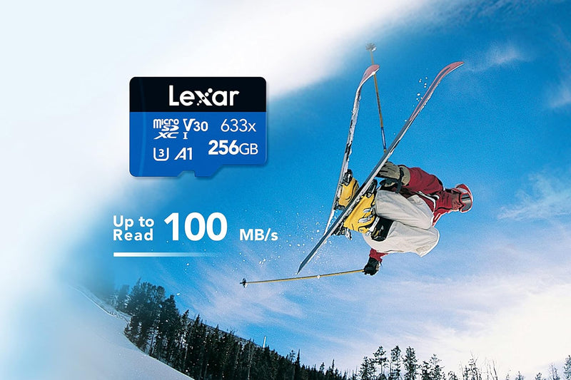 Lexar High-Performance 256GB MicroSDXC, U3, V30, A1, 95MB/s