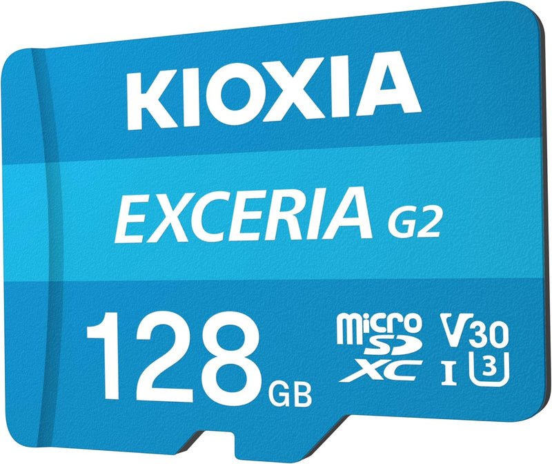 Kioxia Exceria G2 128GB MicroSDXC card, U3, V30, A1, 100MB/s
