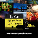 Lexar Professional 256GB Gold MicroSD card, UHS-II, V60, A1