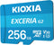 Kioxia Exceria G2 256GB MicroSDXC card, U3, V30, A1, 100MB/s