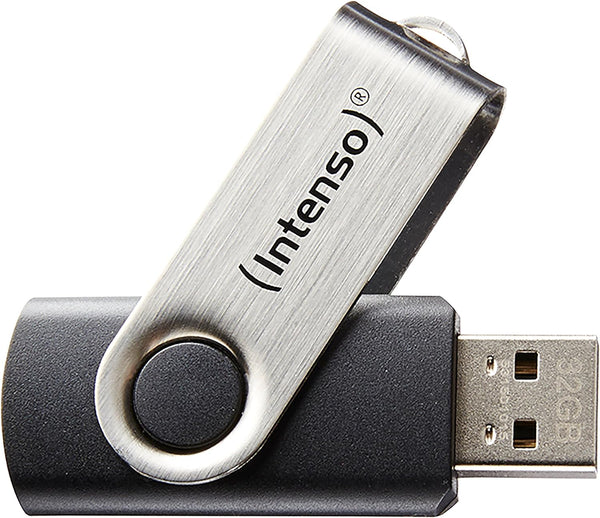 Intenso 32GB Basic Line USB Drive, Swivel Design