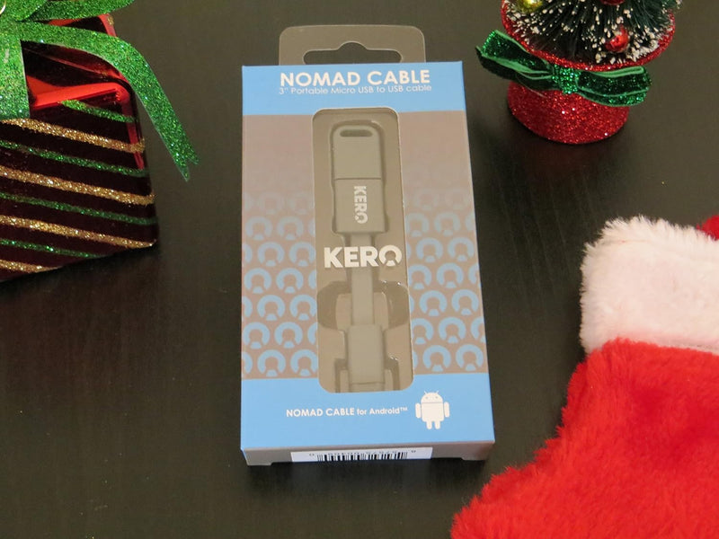Kero Nomad Cable 3" Portable Micro USB to USB, Blue