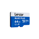 Lexar Blue Plus 64GB MicroSD card with Adapter, A1, V10