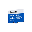 Lexar Blue Plus 64GB MicroSD card with Adapter, A1, V10