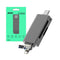 Prevo  SD and MicroSD card reader with USB Type A, USB C and Lightning connector, USB 3.0