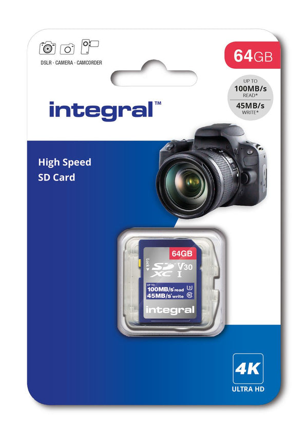 Integral 64GB High Speed SDXC Card, 100MB/s