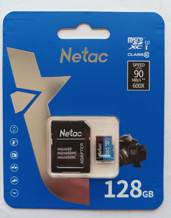 Netac P500 Standard 128GB MicroSDXC Card Class 10,  90MB/s