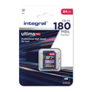 Integral Ultima Pro 64GB SDXC Card, U3, V30, 180MB/s