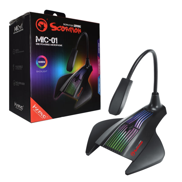 Marvo Scorpion MIC-01 RGB Gaming Microphone, USB Powered