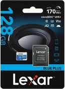 Lexar Blue Plus 128GB MicroSD card with Adapter, A1, V10