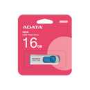 Adata C008  16GB Sliding USB Connector USB2.0 USB Drive, Blue/White
