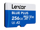 Lexar Blue Plus 256GB MicroSDXC card with Adapter, A2, V30